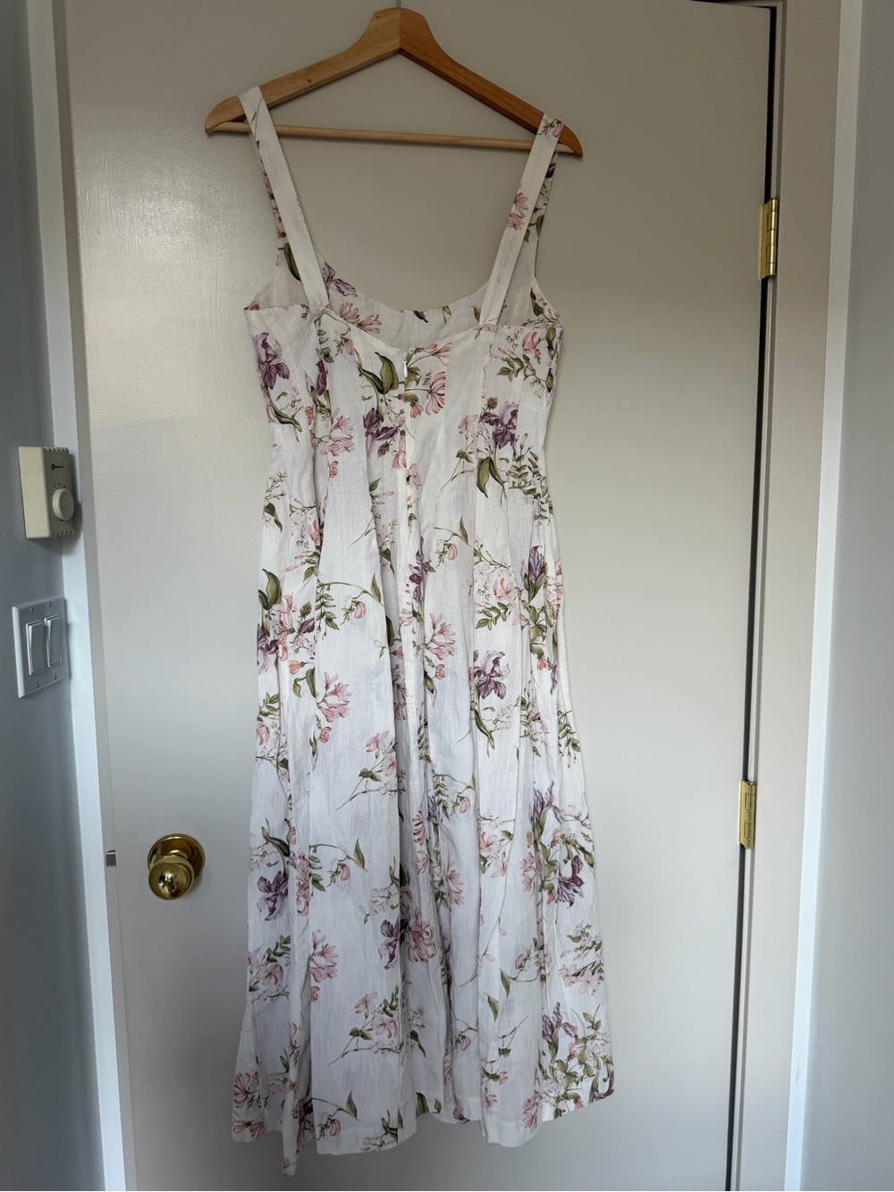 Brock Collection x H&M White Floral Midi-Maxi Dress with Pink Floral Print - Picture 5 of 6